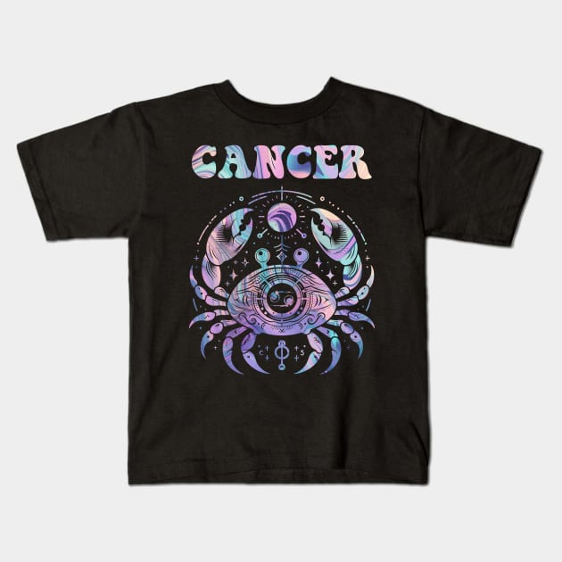 Cancer Zodiac Sign Birthday June July Astrology Kids T-Shirt by Che Tam CHIPS